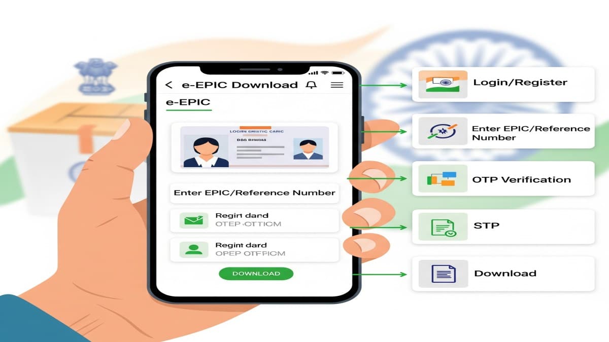 how to digital voter id card download e-epic