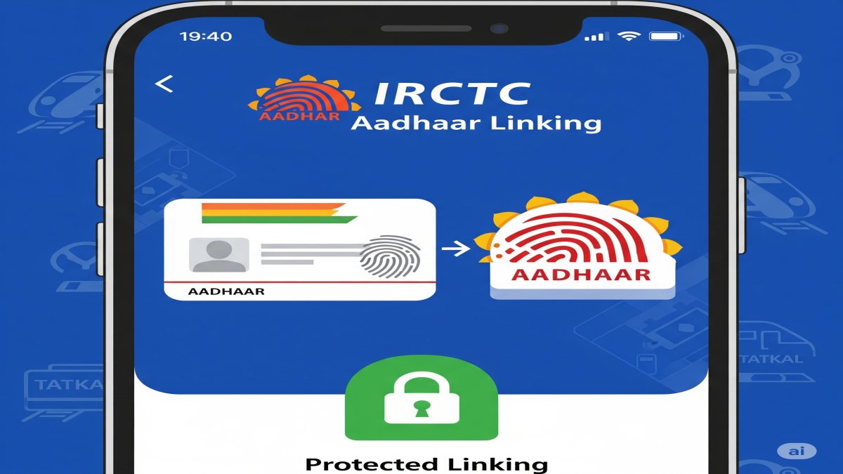 how to irctc account link-aadhar india
