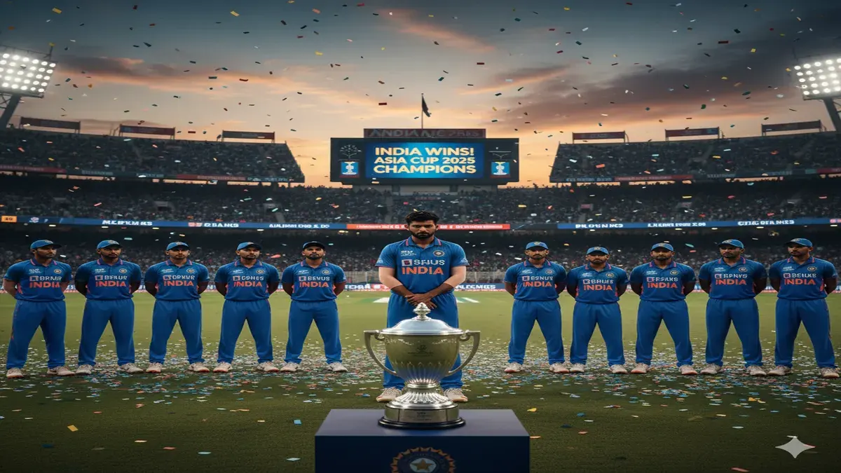 asia cup 2025 final india win Why team not lift the trophy