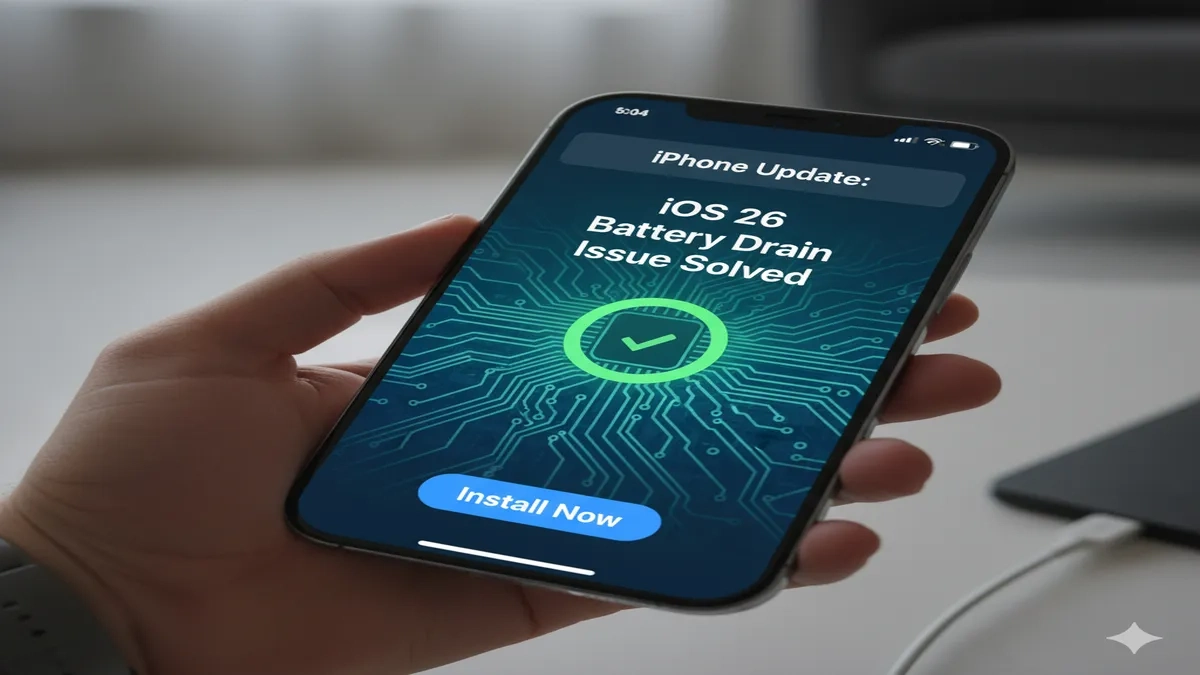 iPhone, Update, iOS 26, Battery Drain Issue, Solved