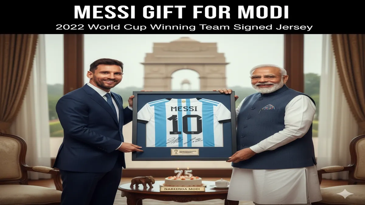 messi, gift, PM modi india