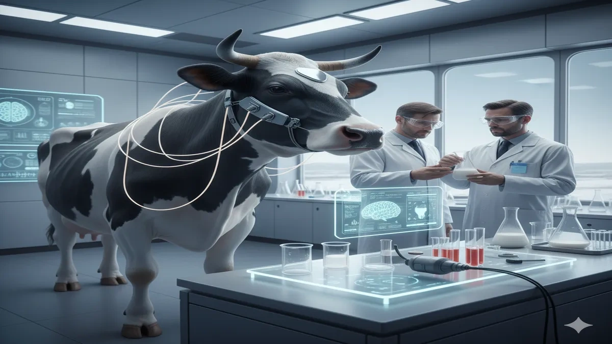 neuro implant cow for milk production hike russia experiment