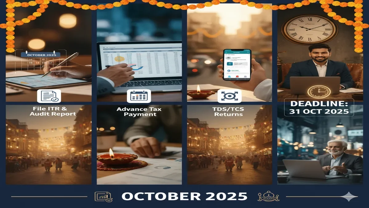 Income Tax Date, Tax Calendar, TDS Deadline, ITR Filing, October Tax Deadlines
