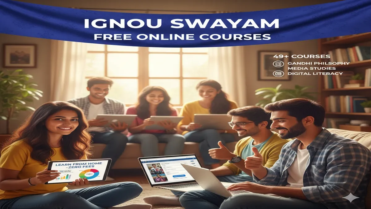 Free Course IGNOU, IGNOU SWAYAM, Online Courses, Free Education, Digital Learning