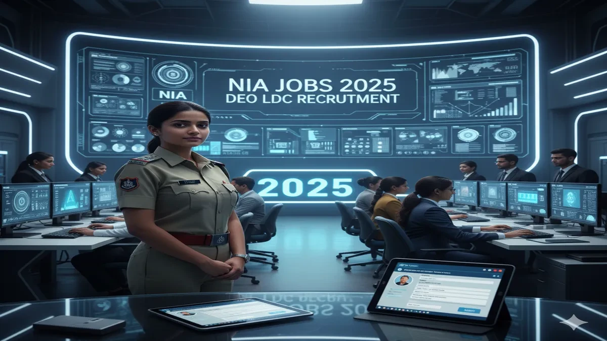 NIA Jobs 2025, NIA Recruitment, Data Entry Operator, LDC Jobs, Government Job Delhi