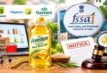 FSSAI, Notice, BigBasket, Flipkart, Gemini Edibles,