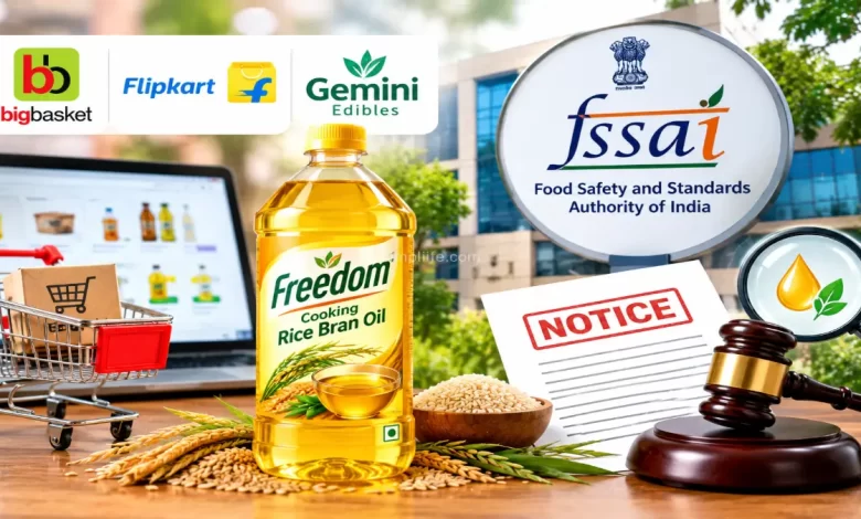 FSSAI, Notice, BigBasket, Flipkart, Gemini Edibles,